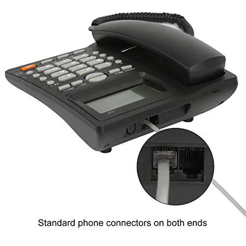 image for Uvital 25 Feet Telephone Landline Extension Cord Cable Line Wire with 