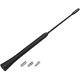 X AUTOHAUX 9" Universal Car Radio AM FM Antenna Aerial Flexible Antenna 22cm Radio Antenna Booster Signal Roof Mast Replacement Black