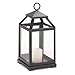 Accent Plus Christmas Decorations Indoor Lantern Decorative Outdoor Christmas Decorations Candle Lantern Candle Holders Christmas Table Decorations Metal Lantern, Black 5.75 X 5.5 X 12 Inches