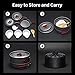 Urbenfit Camping Cookware Set with Anti-scalding Gloves, Portable Outdoor Lightweight Cookware Mess Kit Backpacking Gear for Hiking Campingthumb 3