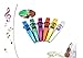 yo-fobu 12 Pack Metal Kazoos Musical Instruments Noise Maker with 12pcs Kazoo Flute Diaphragms Assorted Color Party Favors Gifts Kazoo Kid Random 6 Colors with 1 Storage Bag for Free