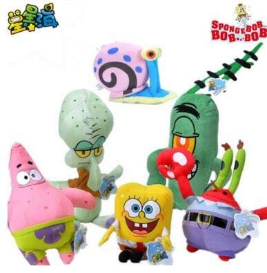 HT TOYS 6pc/Set Spongebob Plush Toys