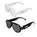 Halloween Christmas Party Decorations Gifts Music & Sound-Activated LED light Party Glasses, USB Rechargeable LED flashing sunglasses Shutter Shades Eyewear for Clubbing, Bar, Rave, Birthday, Concert