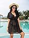 Avidlove Swimsuit Cover Ups for Women Swimwear Beach Coverup Sheer Sexy V-Neck Summer Vacation Beachwear A Black