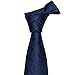 Barry.Wang Plaid Ties Check Mens Necktie Set with Handkerchief Cufflinks Classic Stripe Blue Navy Solid