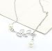 BeeSpring Fashion Pendant Chain Pearl Statement Charm Necklace