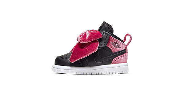 Amazon Com Jordan 1 Mid Bow Td Toddler Ck5679 006 Size 7 Clothing Shoes Jewelry