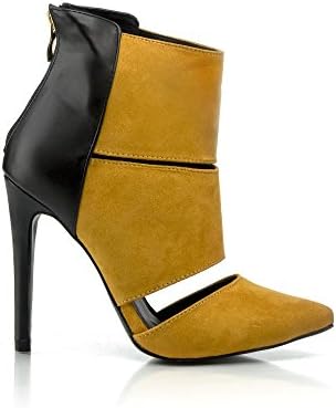 FAIRY-TALE Cutout Women's Booties Pointed Toe High Heeled Boots Open Side Bootie