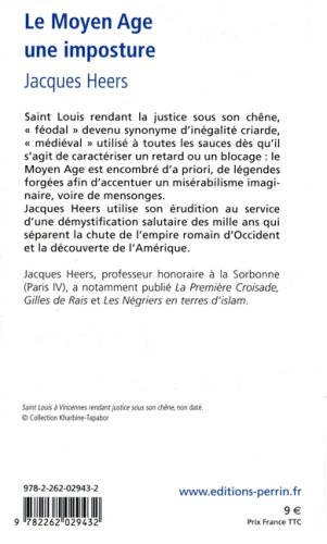 Amazon Fr Le Moyen Age Une Imposture Heers Jacques Livres
