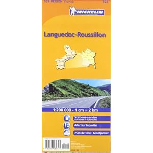 Michelin Map France: Languedoc Roussillon 526 (1:200K) (Maps/Regional (Michelin)) (French Edition)