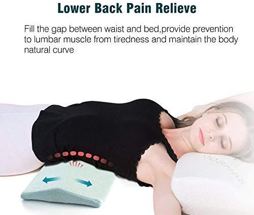 METRON-3”(H) Medium Firm Lumbar Pillow for Lower Spine & Back Support for Sleeping Helps in Pre & Post Surgery Hip and Back Pain