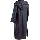 Men TUNIC Hooded Robe Cloak Knight Fancy Cool Cosplay Costume, Gray, Kids XL
