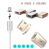 3 PCs Micro USB Magnetic Adapter Charger Cable Metal Plug Wholesale For Android