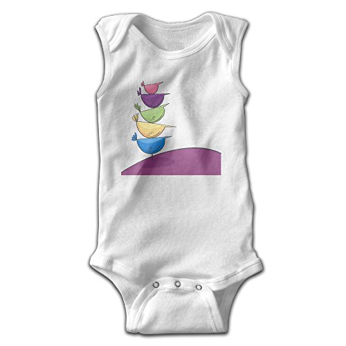 Michael Conti Abstract Bird Sleeveless Baby Romper Cotton Kids Bodysuit Outfits Boys Girls