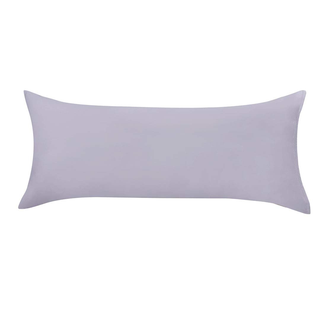 PiccoCasa Body Pillow Cover Pillowcase, 300 Thread Count, 100% Long Staple Combed Cotton, Body Pillow Case with Zipper Closure Pale Purple Body(51x122cm)