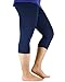 Passionate Adventure Relaxed Fit Elastic Waist Womens Ultra Soft Leggings Under Tunic Bamboo Capri Pants Regular and Plus Size Navy 4XL (US Size XL)