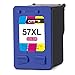 CMTOP 56 57 XL Ink Compatible for HP 56XL 57XL Ink Cartridges, 1 Black+1 Tri-Color, for HP PSC 1315 2210 DeskJet 5550 5650 5150 5850 Photosmart 7550 7960 7350 7760 7660 7260 7450 Officejet 6110 4215