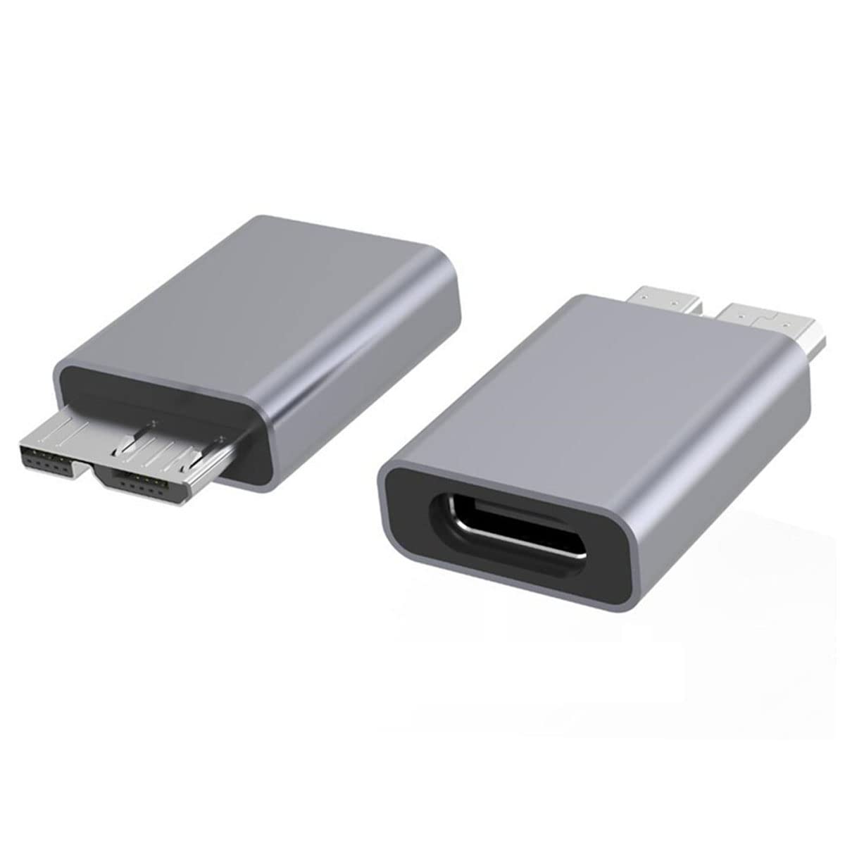 HTGuoji USB C to Micro B Adapter, 2 Pack, Fast Charge, 5Gbps Data Transfer, Compatible with External Hard Drive, Smartphone, Laptop