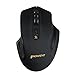 Silent Clickless Wireless Gaming Mouse - Quiet Optical Ergonomic USB Mice (Black)