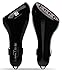 Lightning Car Charger 10 Amps 4 USB Ports with 2.4 amps Rapid Charger for Smartphones - Black