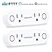 Smart Plug - Texsens 2 in 1 Wi-Fi Alexa Echo Plug, 15A Mini Smart Dual Socket Outlet with Energy Monitoring, Compatible with Alexa Echo/Google Home/IFTTT - 2 Pack