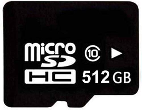 Vefasonic 512GB 512G Micro SDHC SD TF Memory Card High Speed Class 10 with Micro SD Adapter and Card Reader Black