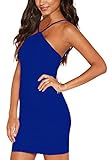 Sexy Mini Dress Women Sleeveless Halter ZZER Bodycon Club Night Party Dresses