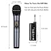Kithouse K380F Wireless Microphone Karaoke Microphone Wireless Mic with Bluetooth Receiver Rechargeable Professional - UHF Dynamic FM Cordless Microphone For Singing Karaoke Speech(Elegant Gray)