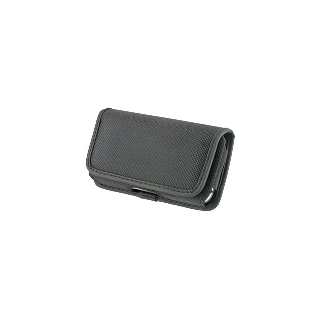 Canvas Horizontal Belt Clip Carrying Case X2, Black for HTC Amaze 4G