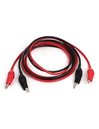 Auxcell   Cable de cocodrilo de doble extremo para cocodrilo, 3.9 ft de largo, 2 unidades