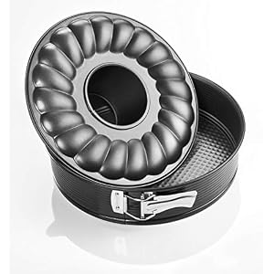 Zenker Stampo Tortiera Apribile a Cerniera 2 fondi Ø18×6,5cm in Acciaio Carbon Steel rivestito in antiaderente Teflon Classic Temp Max 230°C Linea Black Metallic