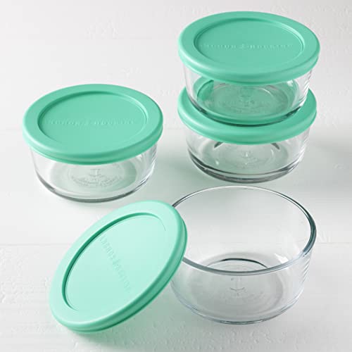 Anchor Hocking 8 Piece Glass Food Storage Containers 2Cup Round with