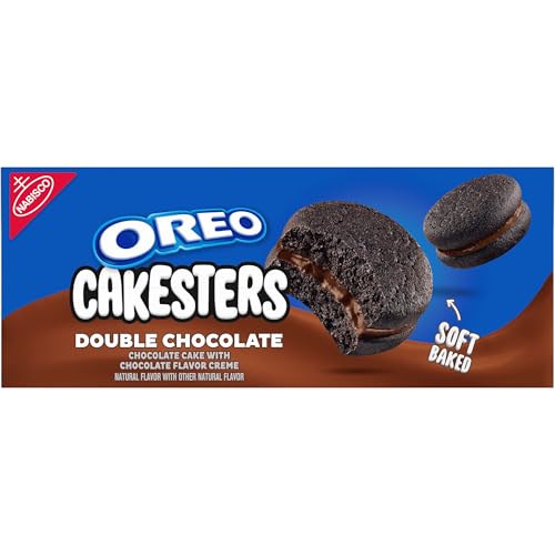 OREO CAKESTERS DOUBLE CHOCOLATE SOFT SNACK CAKES, 5-2.02 OZ SNACK PACKS