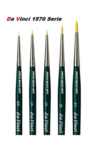 Da Vinci 1570 Serie - Aquarell-Pinsel-6er Set NOVA-Synthetik no, 0/10, 0/5, 0/3,0, 2. Made in Germany,Espace Beaux Arts – Bild 3
