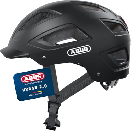 ABUS 86900 Fahrradhelm, Schwarz (Velvet Black), L (56-61 cm)