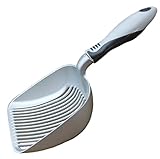 iPrimio XL Non Stick Coated -Deep Sifter Shovel - Designed by Cat Owners - Cat Litter Scooper, Kitty Litter Scoop, Deep Cat Poop Shovel - Super Solid Handle - Does Not Include Wall Hanger (Patented)