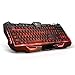 OMBAR Gaming Keyboard Multimedia Gaming Keyboard LED Backlight 19 Anti-ghosting Keys 8 Hot Multimedia Keys Ergonomic Wrist Rest Perfect Partner for Office and Gaming. primary