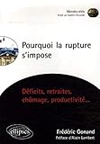 Pourquoi la rupture s'impose : Déficits, retraites, chômage, productivité... by