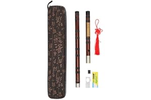 Professional Bamboo Flute Walfront C Key 8 Years Dried Dizi Bitter Bamboo Flute With Golden Embossed Body Flute Film And Soli