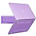 HDE Plastic Hard Shell Case and Keyboard Cover for MacBook Pro 13 with Retina Display (Models: A1425/A1502), Matte Purple