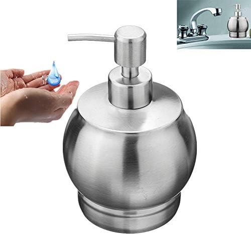 Morehappy7 Hand Soap Dispenser, 550ML Bath and Kitchen Lotion dispenser Stainless Steel (Shower Gel, Cream, Shampoo, Foam, Oil) Pump Bottle for any places where you need to keep your hands cleaned