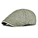 VOBOOM Ivy Caps 100% Cotton Washed Plain Flat Caps Newsboy Caps Cabbie hat (59cm-60cm=7 3/8-7 1/2, Army Green)