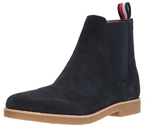 Tommy Hilfiger Men's Crane Chelsea Boot, Navy, 7.5 Medium US