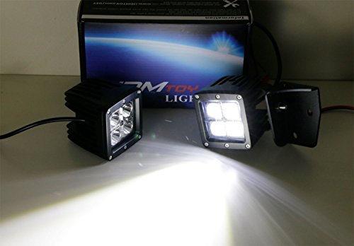 iJDMTOY 40W High Power CREE LED Pod Lights w/ Front Windshield A-Pillar Panel Mounting Brackets For 2007-2017 Jeep Wrangler JK