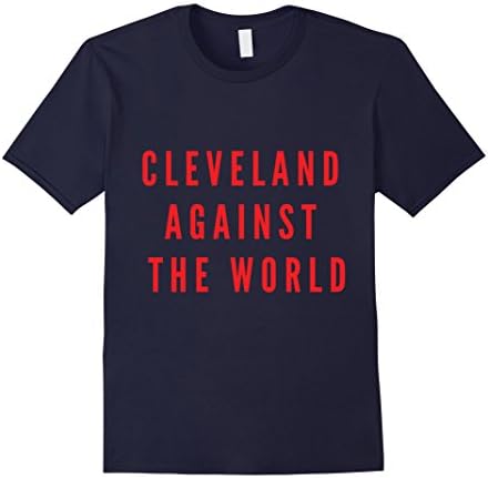 Men's "CLEVELAND AGAINST THE WORLD" Champions T Shirt Large Navy