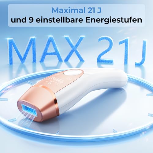 Beauris IPL Hair Removal Device with Ice Cooling System, 21J and 9 Energy Levels for More Efficient Laser Hair Removal, 999,900 Flashes IPL Hair Removal Device for Women, Armpits, Bikini, Legs, Body