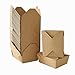 Chinese Take Out Boxes Eco-Friendly 45 Oz Take Out Containers 40 Pack Microwaveble Folding Natural Kraft Food Box Meal Prep Containers for Food Take Out Boxes Stackable to-Go Meal