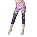 MTSCE Yoga Pants Printed Running Leggings Capris Yoga Capris for Fitness Riding Running(Sakura Capri Pants L/US 4-6)