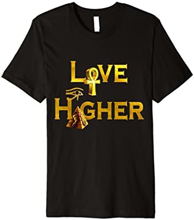 Mens Love Higher Egyptian Ankh, Eye of Horus, Pyramid T Shirt 3XL Black