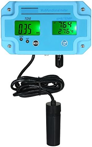 Water Quality Tester, KKmoon Professional 3 in 1 pH/TDS/TEMP Meter Water Detector Multi-parameter Digital LCD Tri-Meter Multi-function Water Quality Monitor
